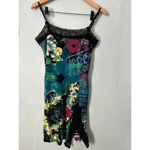 Vintage Slip with Black lace